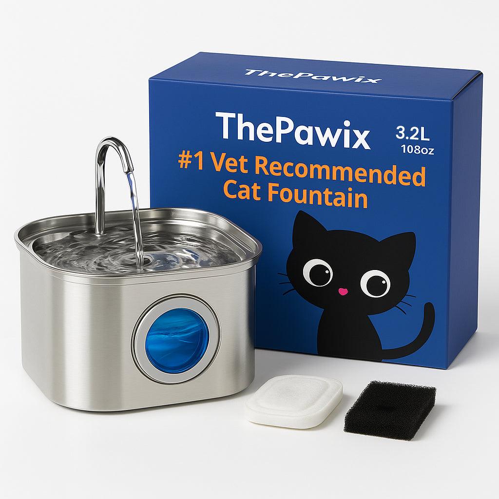 ThePawix™ Stainless Steel Water Fountain