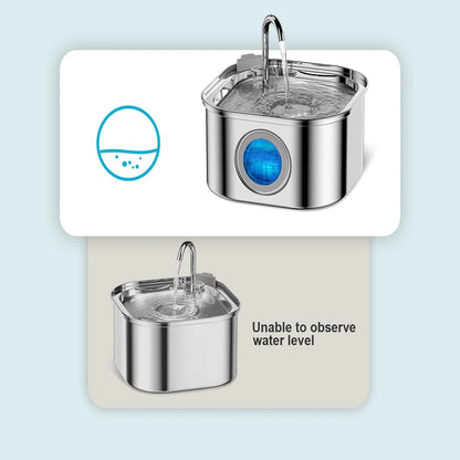ThePawix™ Stainless Steel Water Fountain